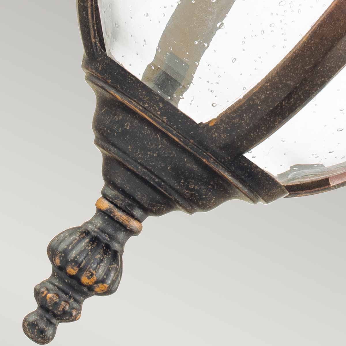 Cleveland 1 - flammige mittelgroße Wandlaterne - verwitterte Bronze - Elsteadlighting - CL2 - M
