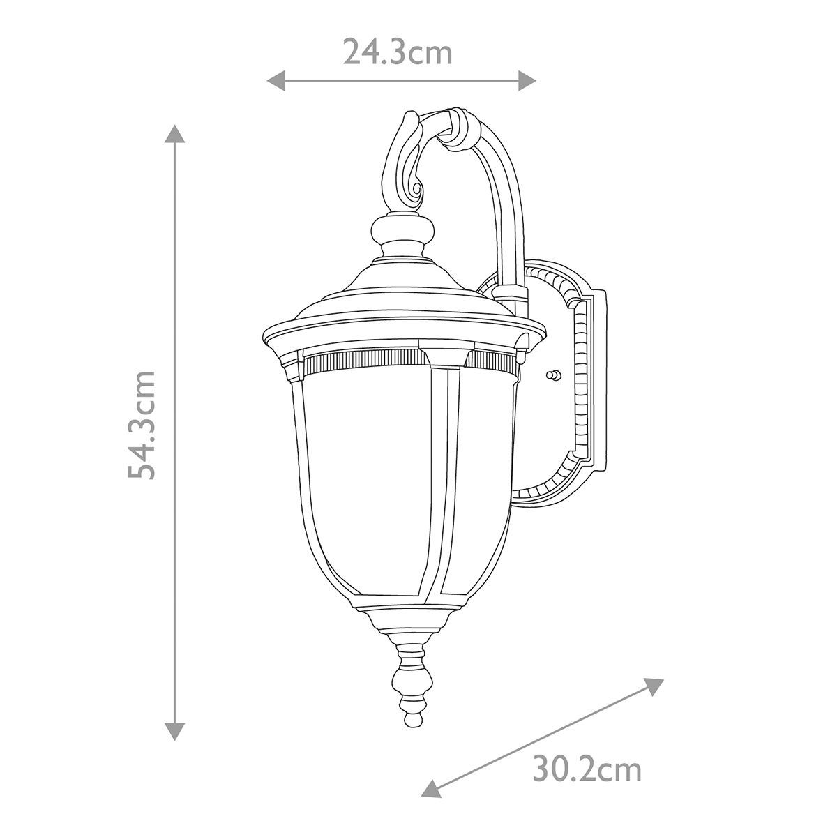 Cleveland 1 - flammige mittelgroße Wandlaterne - verwitterte Bronze - Elsteadlighting - CL2 - M