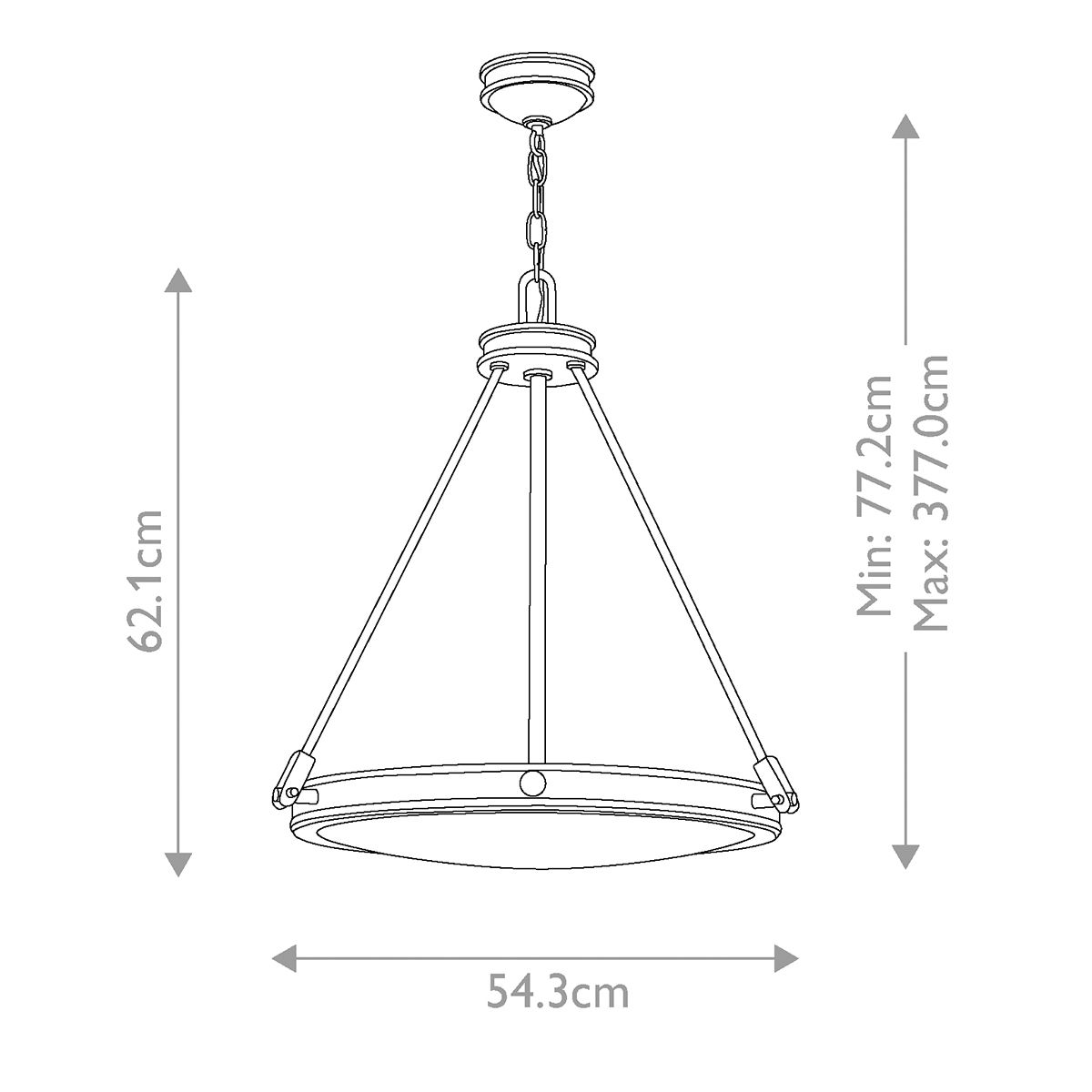 Collier Pendelleuchte mit 4 Lichtern - Heritage Messing - Elsteadlighting - leuchtengrosshandel24