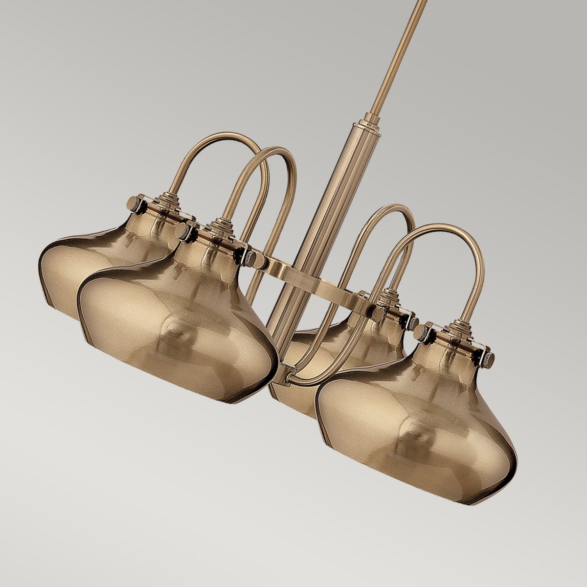Congress Kronleuchter mit 4 Lichtern - Gebürstetes Karamell - Elsteadlighting - leuchtengrosshandel24