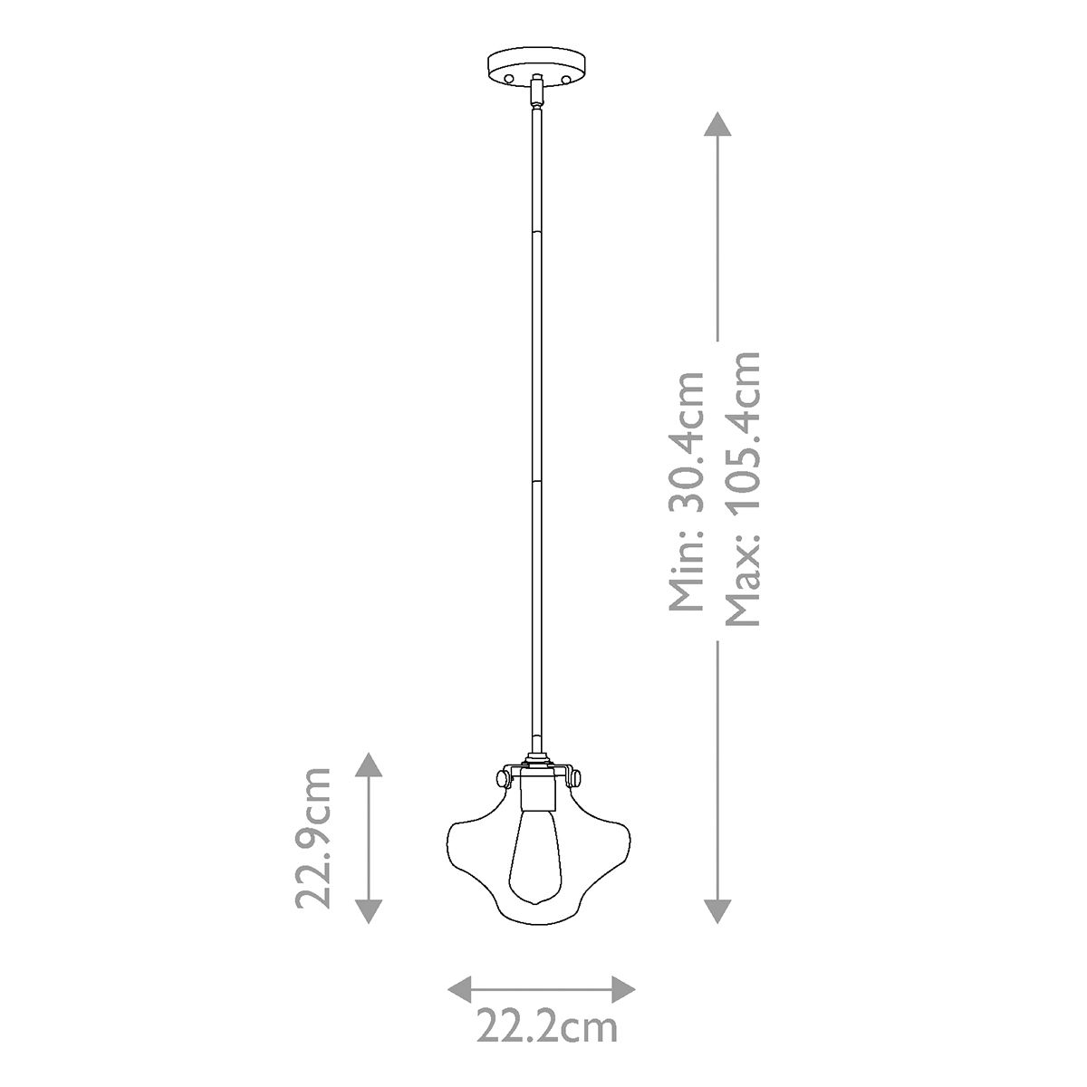 Congress Pendelleuchte mit 1 Licht, klares Glas, Chrom - Elsteadlighting - leuchtengrosshandel24