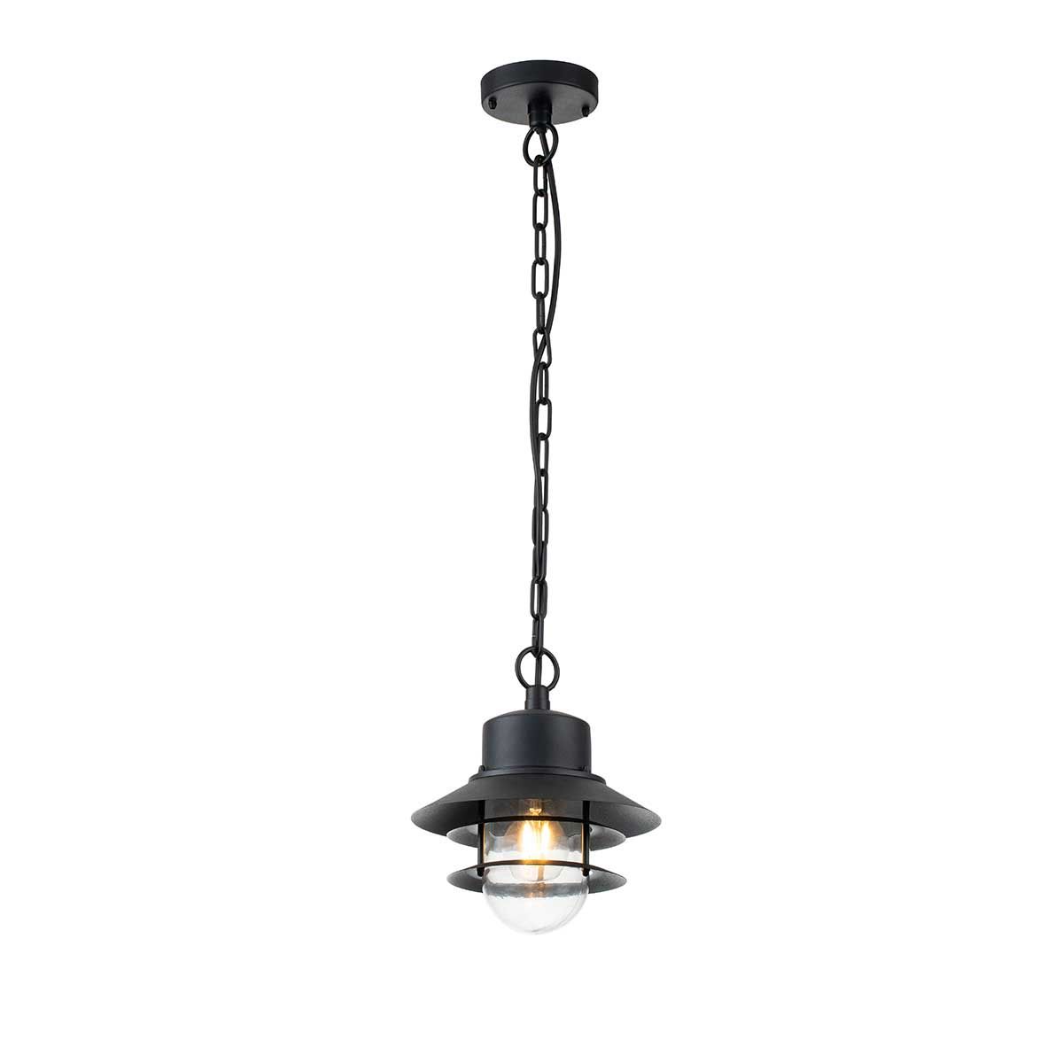 Copenhagen 1 - flammige Kettenlaterne - Schwarz - Elsteadlighting - COPENHAGEN8 - BK
