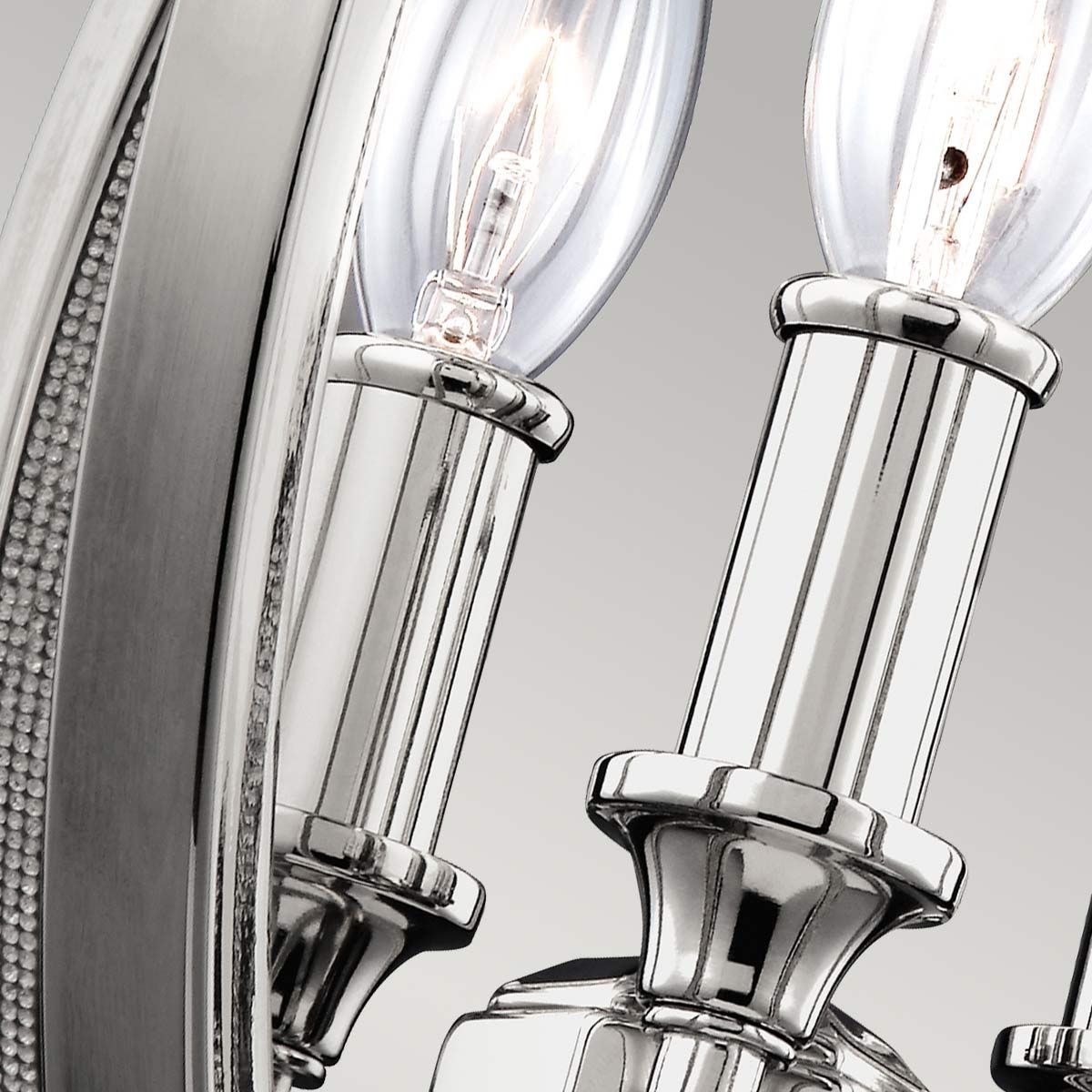 Corinne 3-flammige kleine Pendelleuchte - Poliertes Nickel, Kristalle - Elsteadlighting - leuchtengrosshandel24