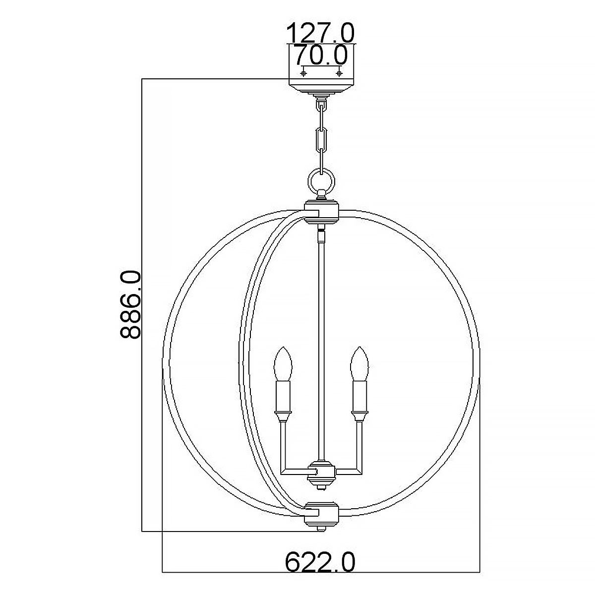 Corinne 6-flammige Pendelleuchte - Poliertes Nickel, Kristalle - Elsteadlighting - leuchtengrosshandel24