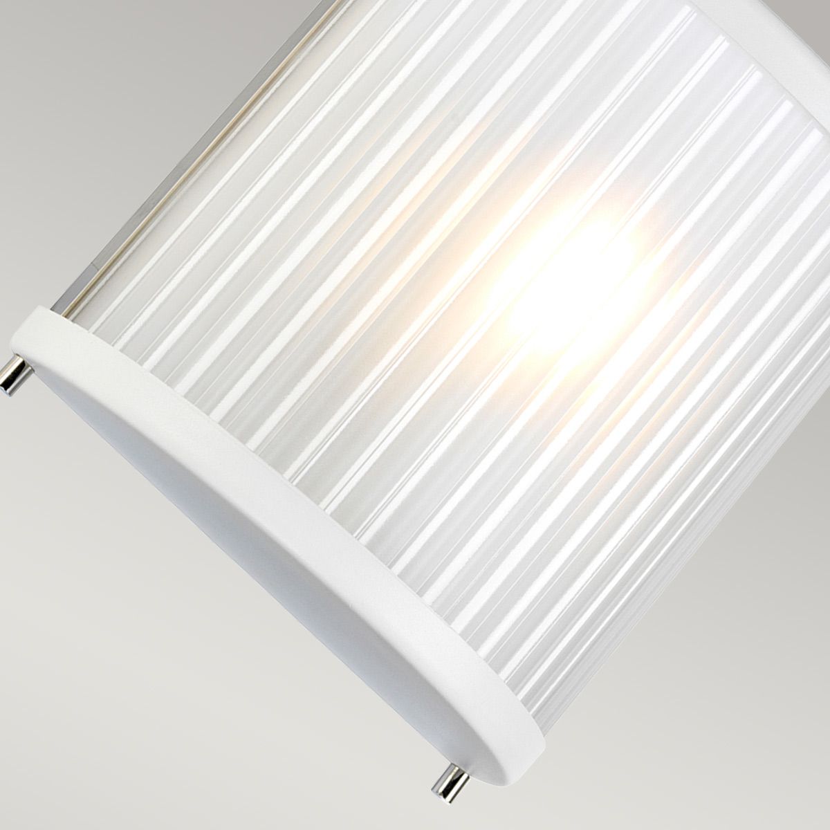 Corona 1-flammige Wandleuchte - Weiß satiniert/Nickel poliert - Elsteadlighting - leuchtengrosshandel24