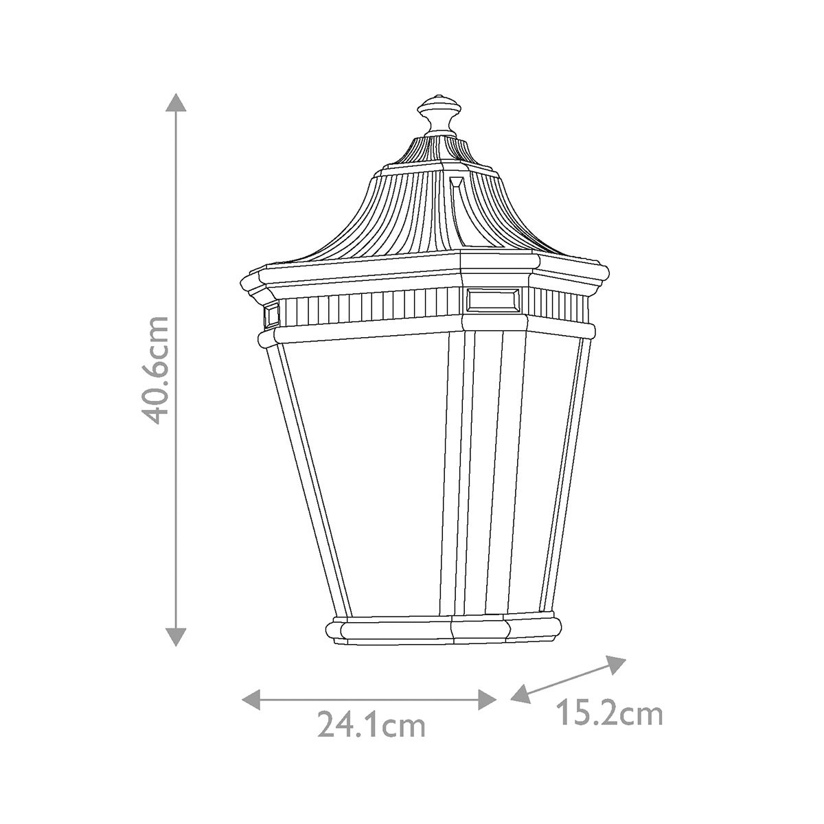 Cotswold Lane 2 - flammige Halbwandlaterne - Schwarz - Elsteadlighting - FE - COTSLN7 - BK