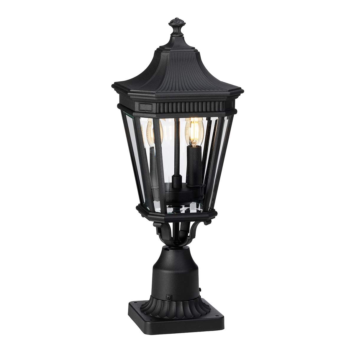 Cotswold Lane 2-flammiger mittelgroßer Sockel - Schwarz - Elsteadlighting - leuchtengrosshandel24