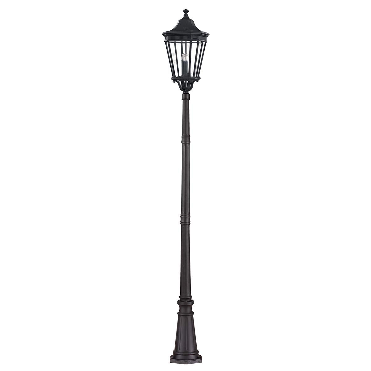 Cotswold Lane 3 - flammige große Pfostenleuchte, Schwarz - Elsteadlighting - FE - COTSLN5 - L - BK