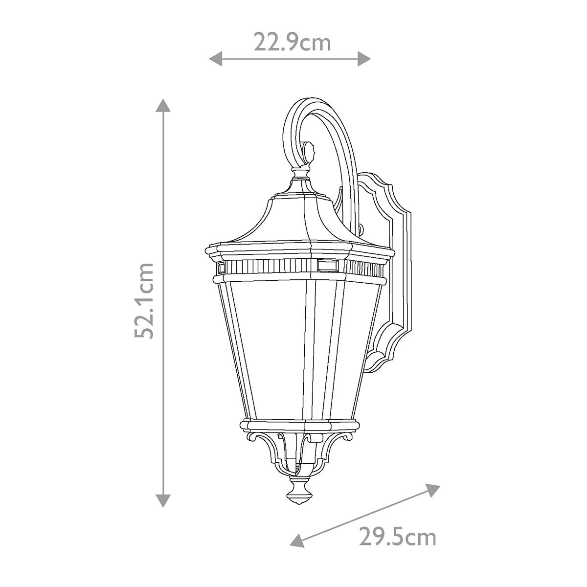 Cotswold Lane Wandlaterne, 2 Lichter, mittelgroß, Schwarz - Elsteadlighting - FE - COTSLN2 - M - BK