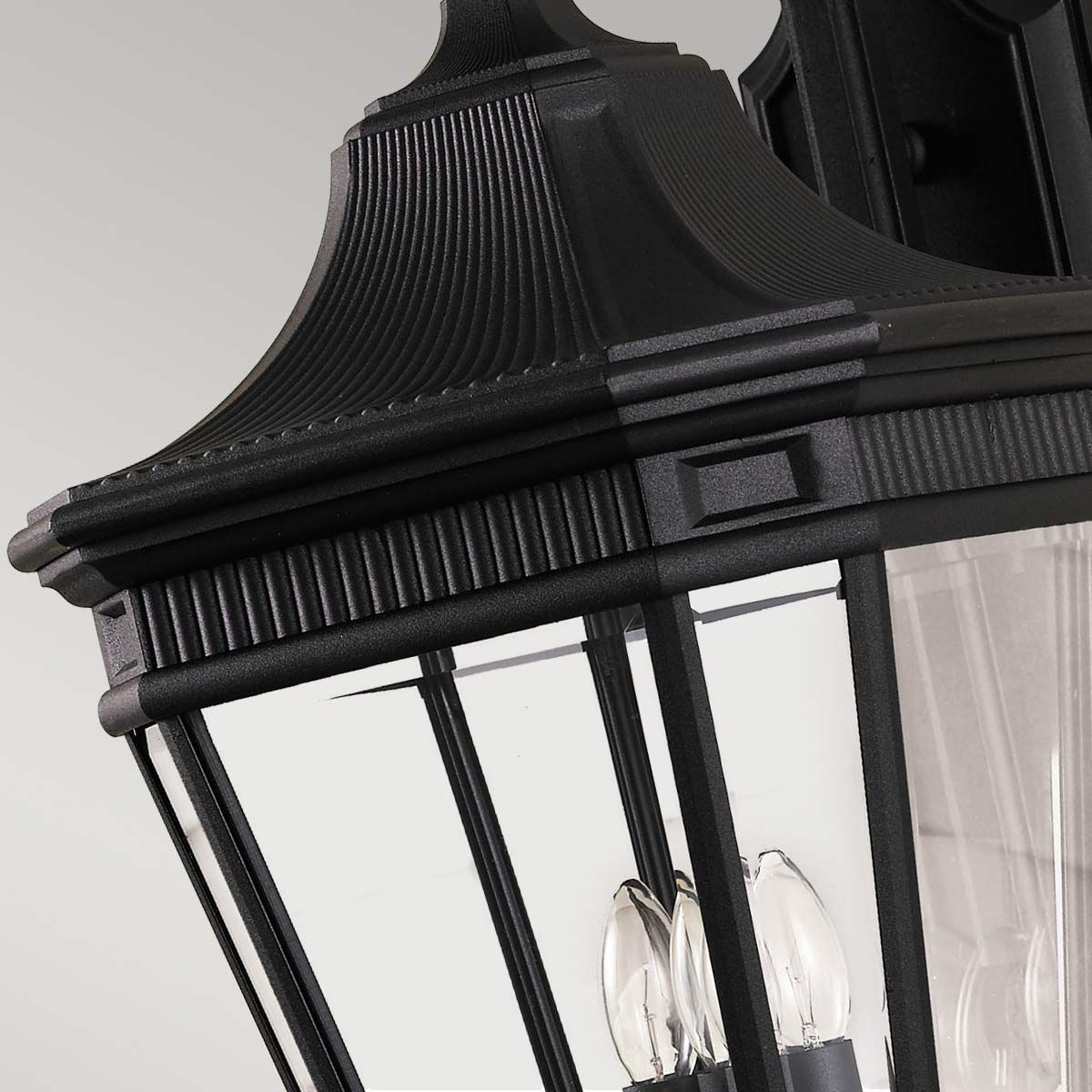 Cotswold Lane Wandlaterne mit 3 Lichtern, groß, Schwarz - Elsteadlighting - FE - COTSLN2 - L - BK