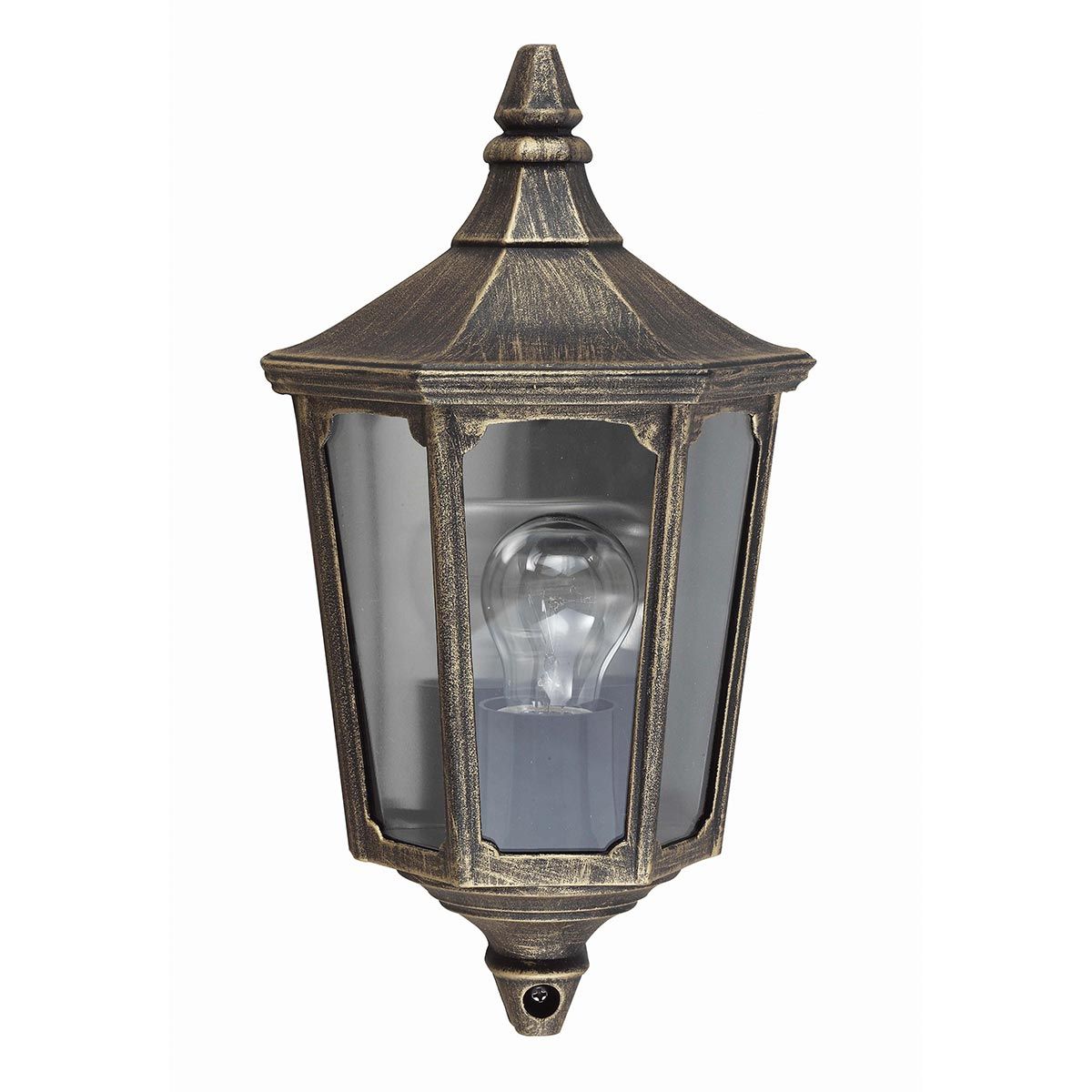 Cricklade 1 - flammige Halblaterne - Schwarz/Gold - Elsteadlighting - GZH - CKL7