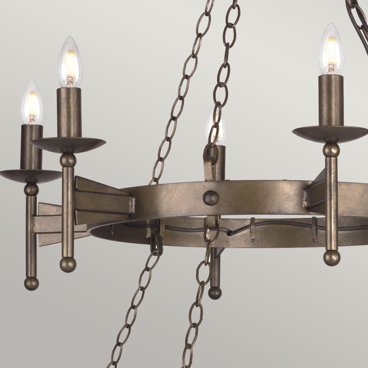 Cromwell Kronleuchter mit 18 Lichtern - Alte Bronze - Elsteadlighting - leuchtengrosshandel24