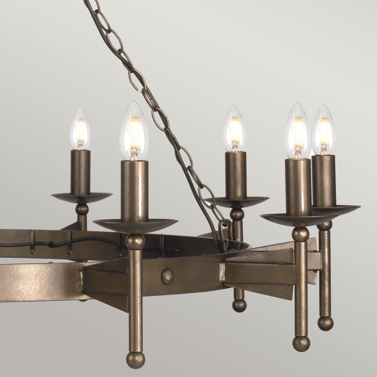Cromwell Kronleuchter mit 18 Lichtern - Alte Bronze - Elsteadlighting - leuchtengrosshandel24