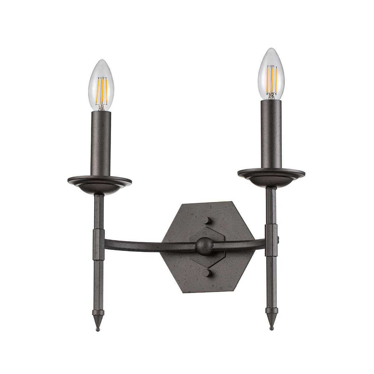 Crown 2-flammige Wandleuchte - Eisentor - Elsteadlighting - leuchtengrosshandel24