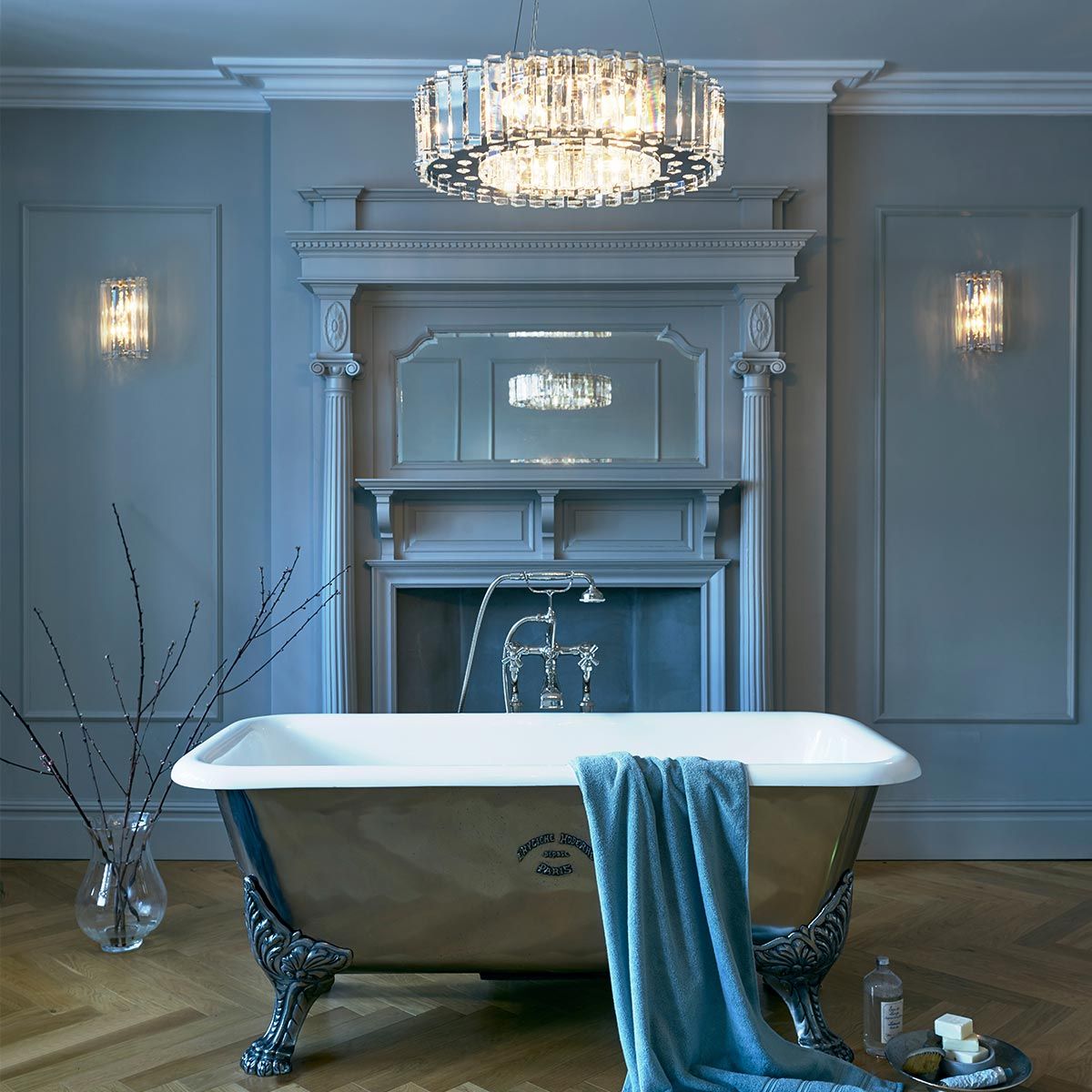 Crystal Skye Kronleuchter mit 8 Lichtern, Chrom - Elsteadlighting - leuchtengrosshandel24