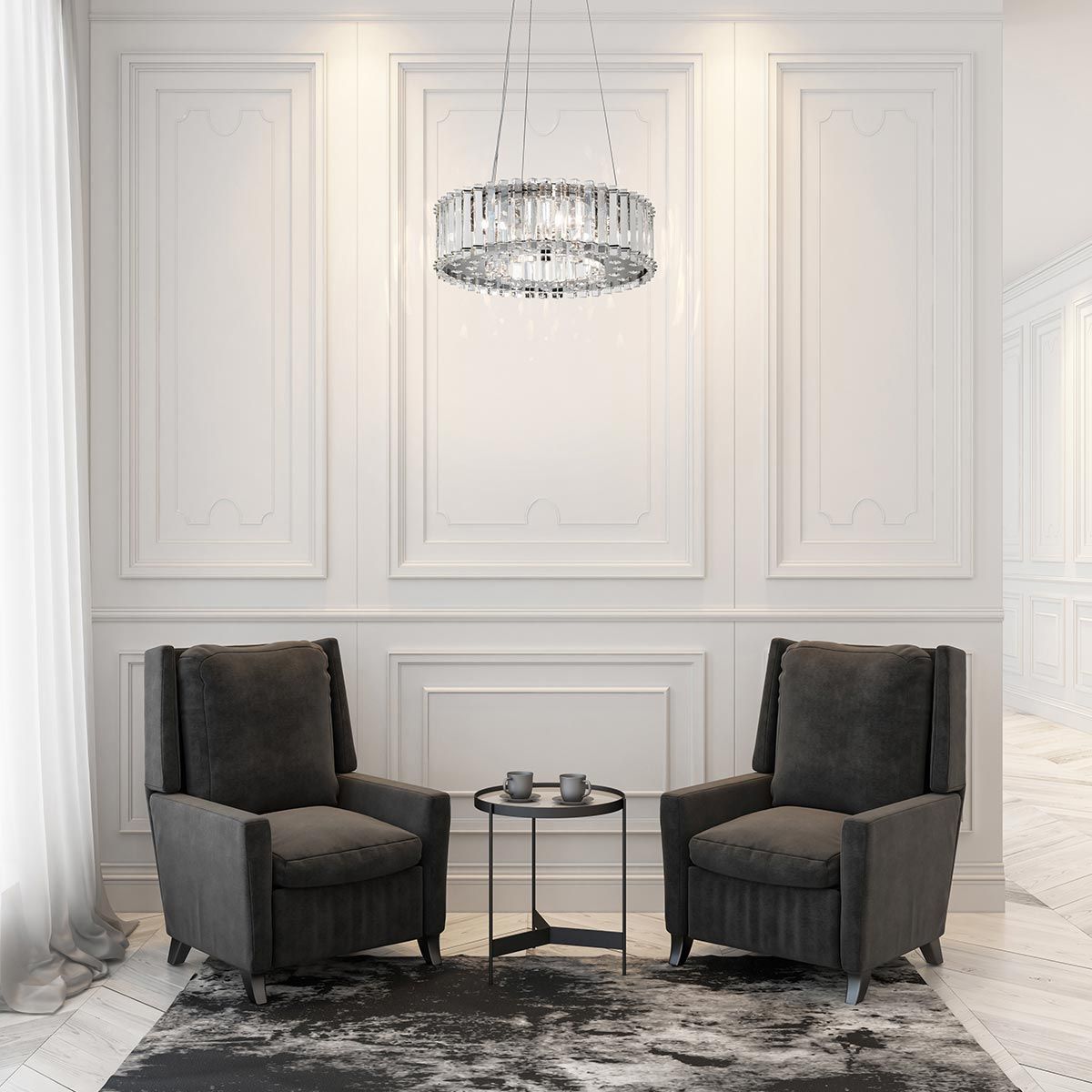 Crystal Skye Pendelleuchte mit 6 Lichtern, Chrom - Elsteadlighting - leuchtengrosshandel24