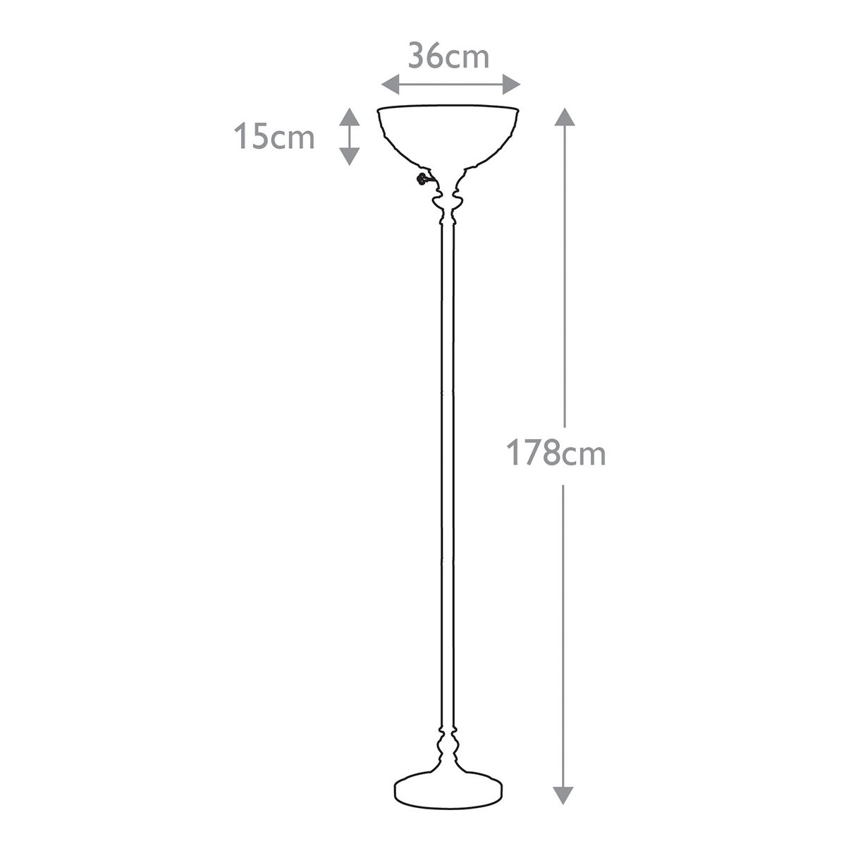Deckenfluter Kami 1-flammig - Vintage Bronze - Elsteadlighting - leuchtengrosshandel24