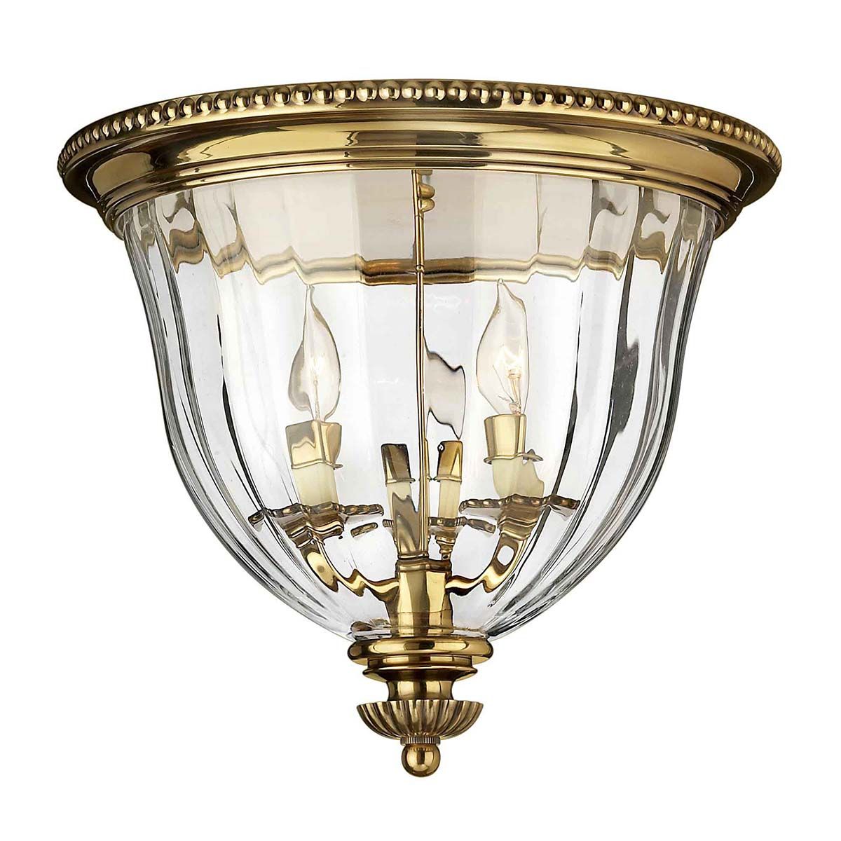 Deckenleuchte „Cambridge“ mit 3 Lichtern, brüniertes Messing - Elsteadlighting - leuchtengrosshandel24