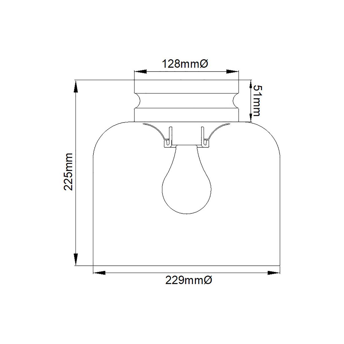 Deckenleuchte „Hounslow“ mit 1 Licht, poliertes Nickel - Elsteadlighting - leuchtengrosshandel24