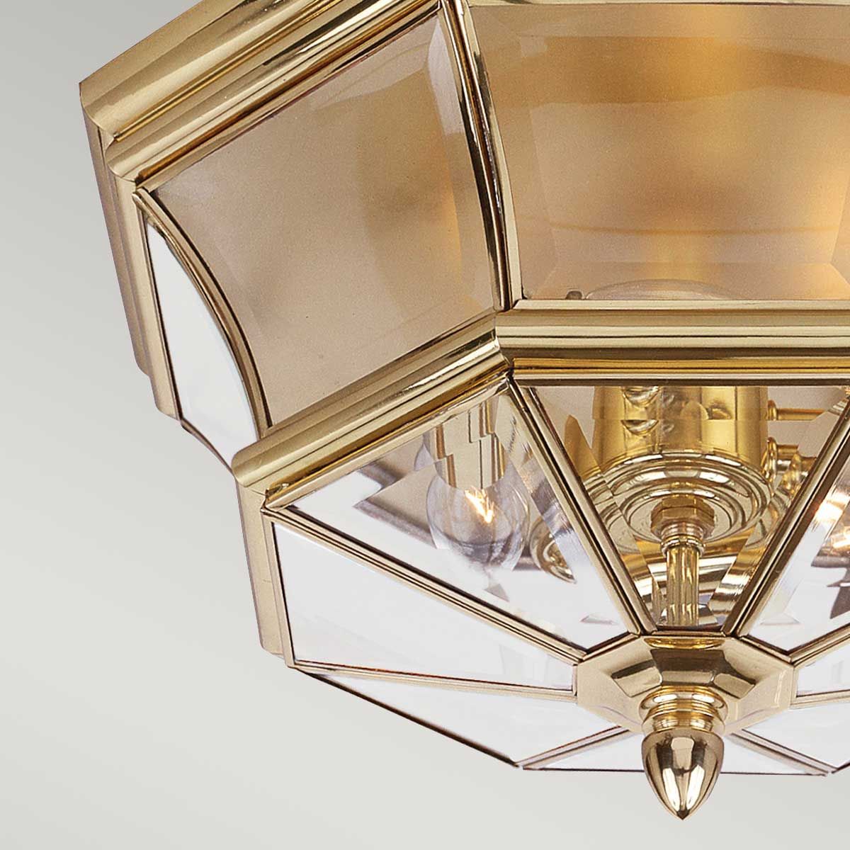 Deckenleuchte Newbury, 3 - flammig, Messing poliert, lackiert - Elsteadlighting - QZ - NEWBURY - F - PB