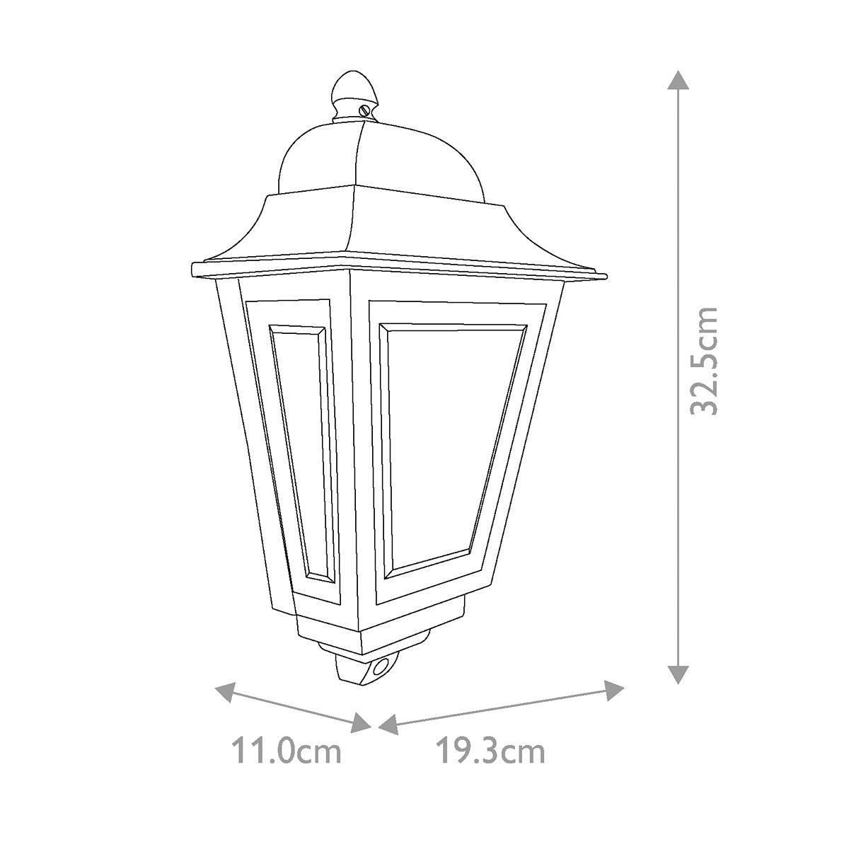 Deco Lane Halbwandlaterne, 1 l, Schwarz - Elsteadlighting - DECO - LANE7 - BLACK