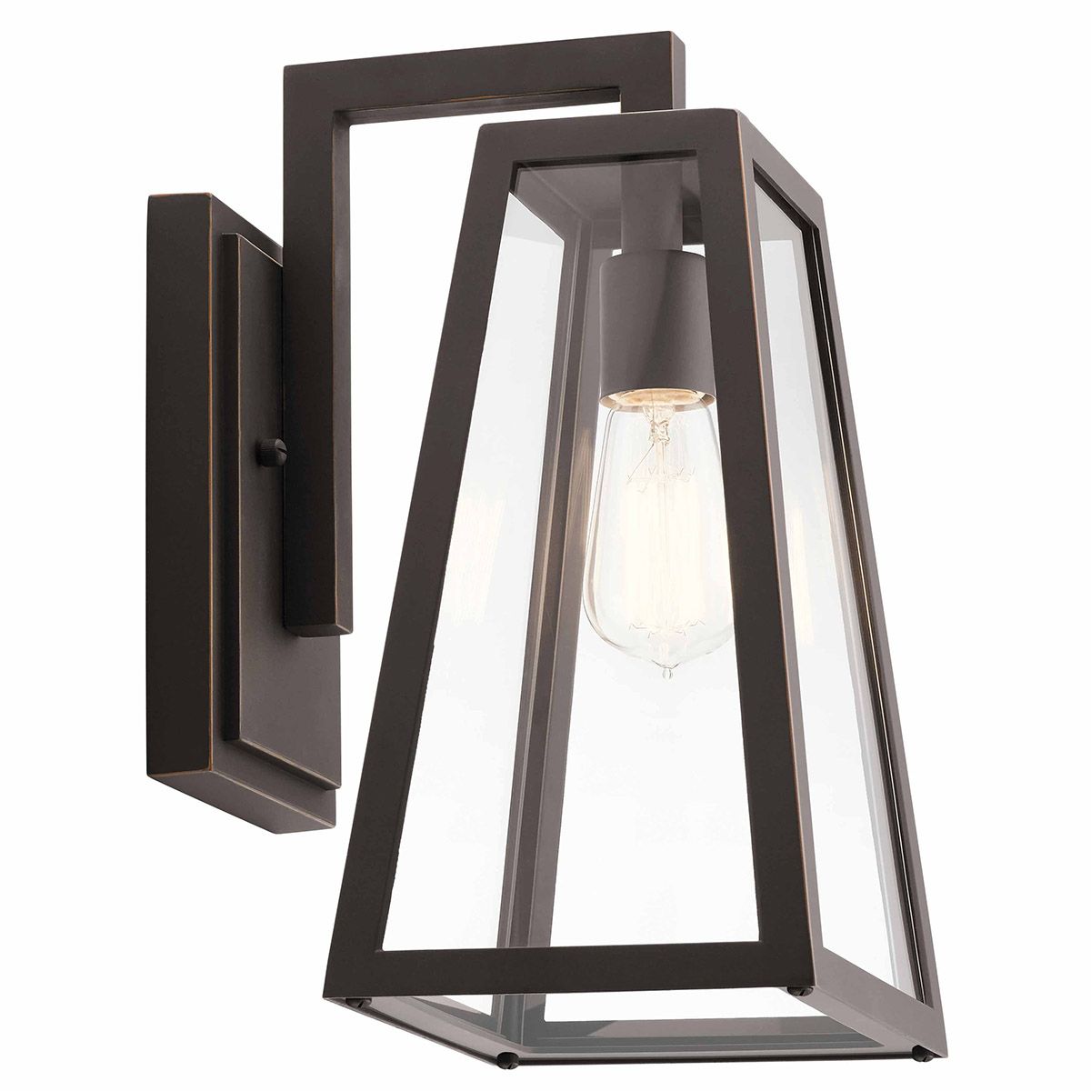 Delison 1 - flammige Wandlaterne - Mittelgroß - Geriebene Bronze - Elsteadlighting - KL - DELISON - M - RZ