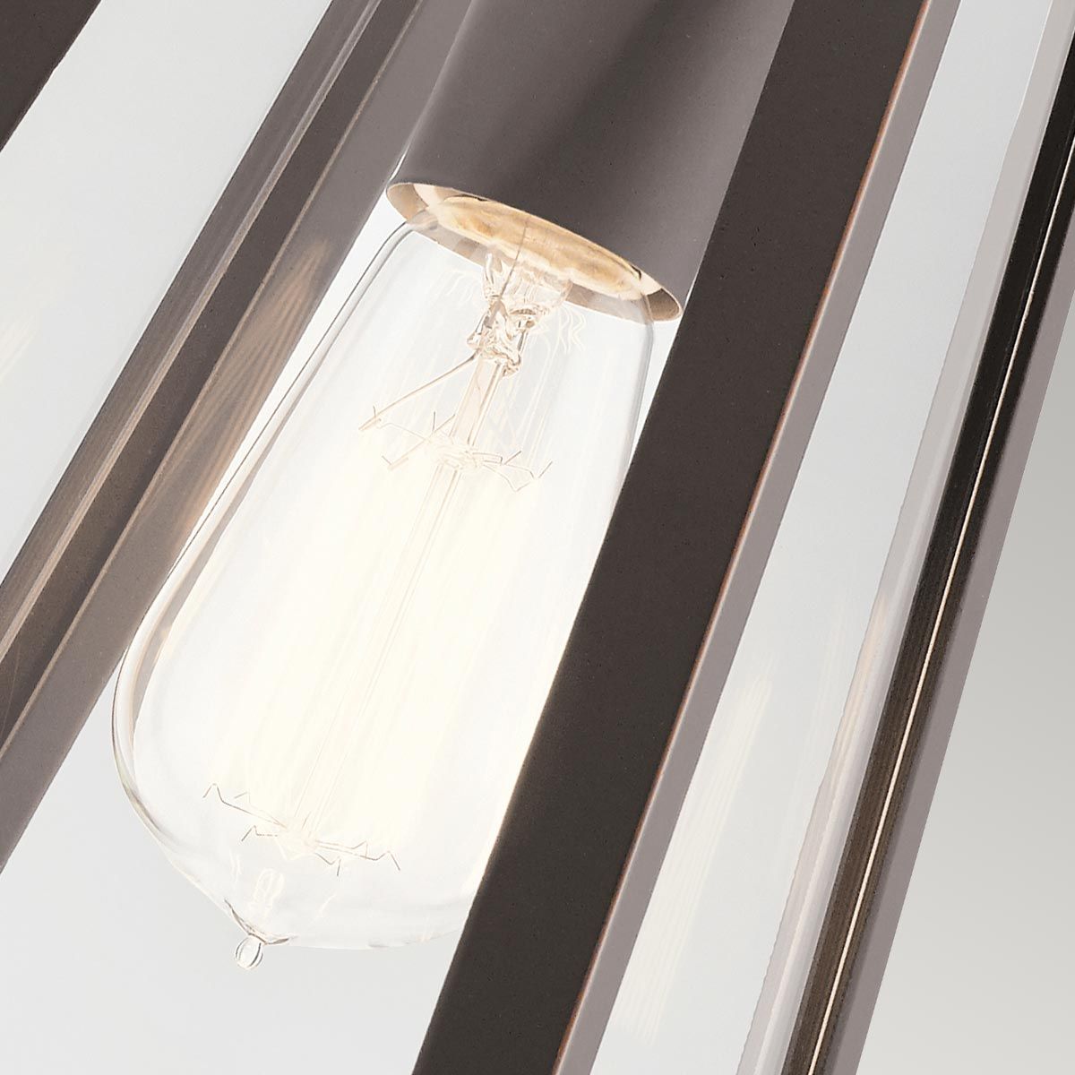 Delison 1 - flammige Wandlaterne - Mittelgroß - Geriebene Bronze - Elsteadlighting - KL - DELISON - M - RZ