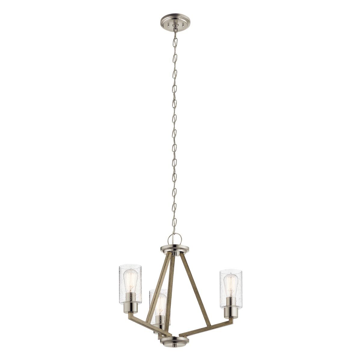 Deryn Kronleuchter mit 3 Lichtern, Antikgrau im Used-Look - Elsteadlighting - leuchtengrosshandel24