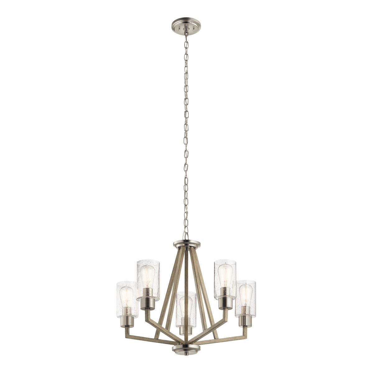 Deryn Kronleuchter mit 5 Lichtern, Antikgrau im Used-Look - Elsteadlighting - leuchtengrosshandel24