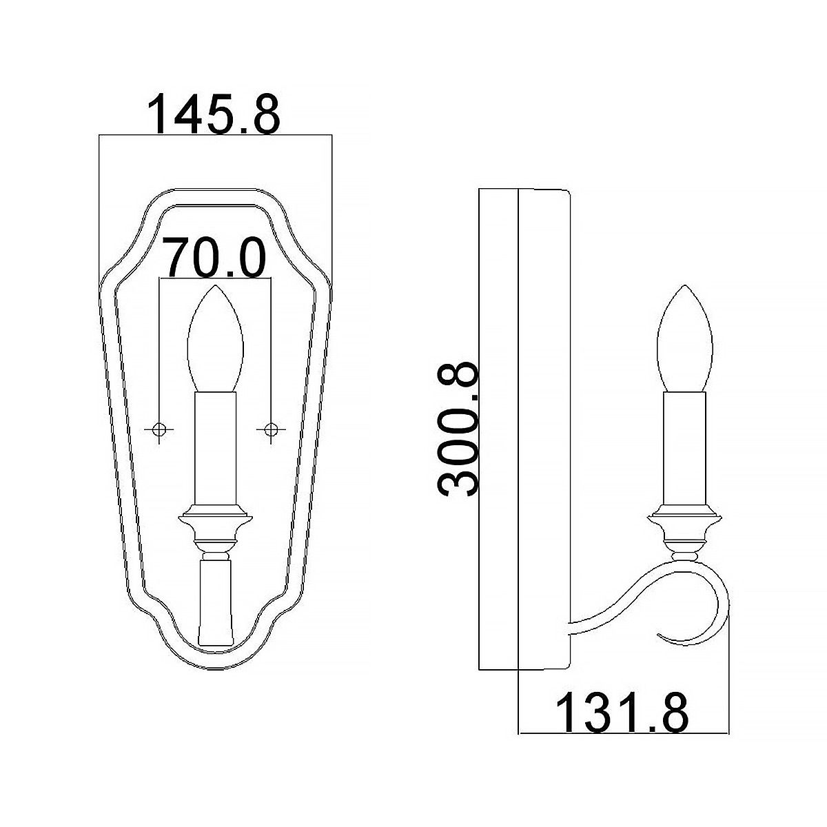 DeWitt 1-flammige Wandleuchte - Sonnenaufgangssilber - Elsteadlighting - leuchtengrosshandel24