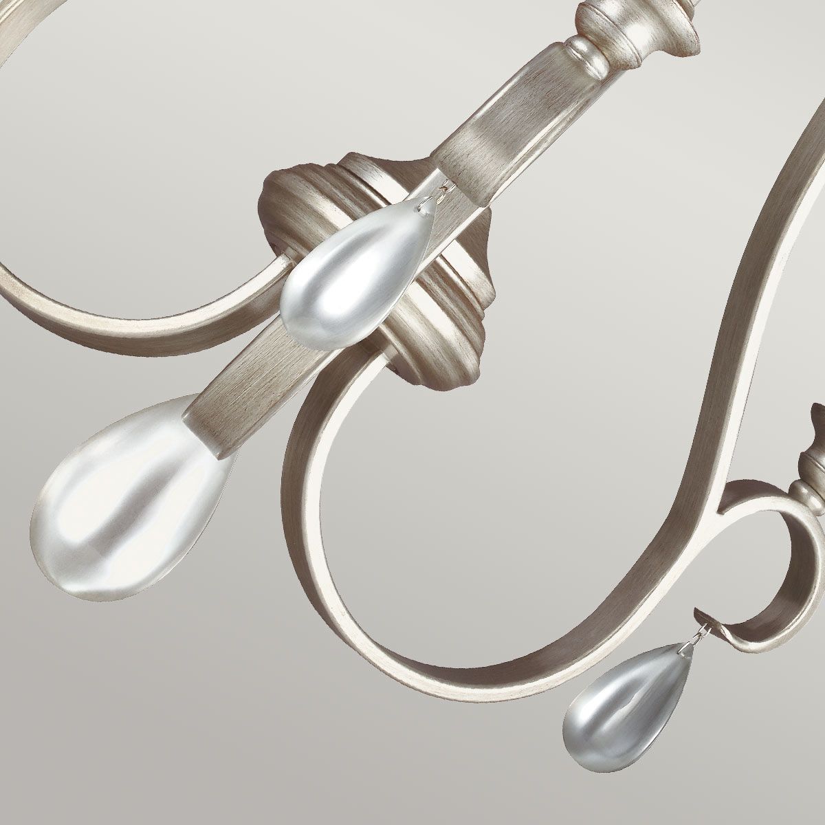 DeWitt Kronleuchter mit 3 Lichtern, Sonnenaufgangssilber - Elsteadlighting - leuchtengrosshandel24