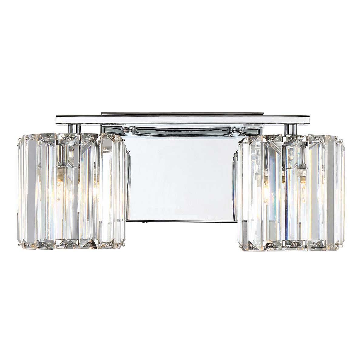Divine 2-flammige Wandleuchte - Chrom poliert - Elsteadlighting - leuchtengrosshandel24