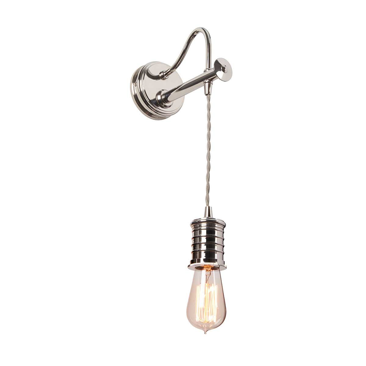 Douille 1-flammige Wandleuchte - Poliertes Nickel - Elsteadlighting - leuchtengrosshandel24
