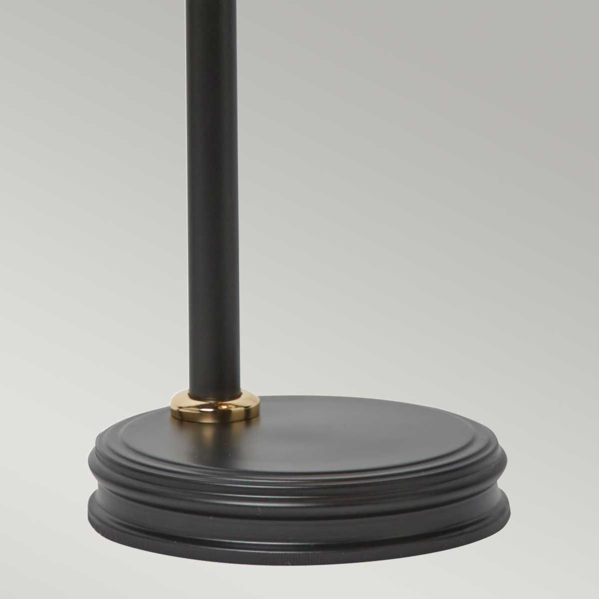 Douille Tischlampe mit 1 Licht, Schwarz/poliertes Messing mit klarem Schirm - Elsteadlighting - leuchtengrosshandel24