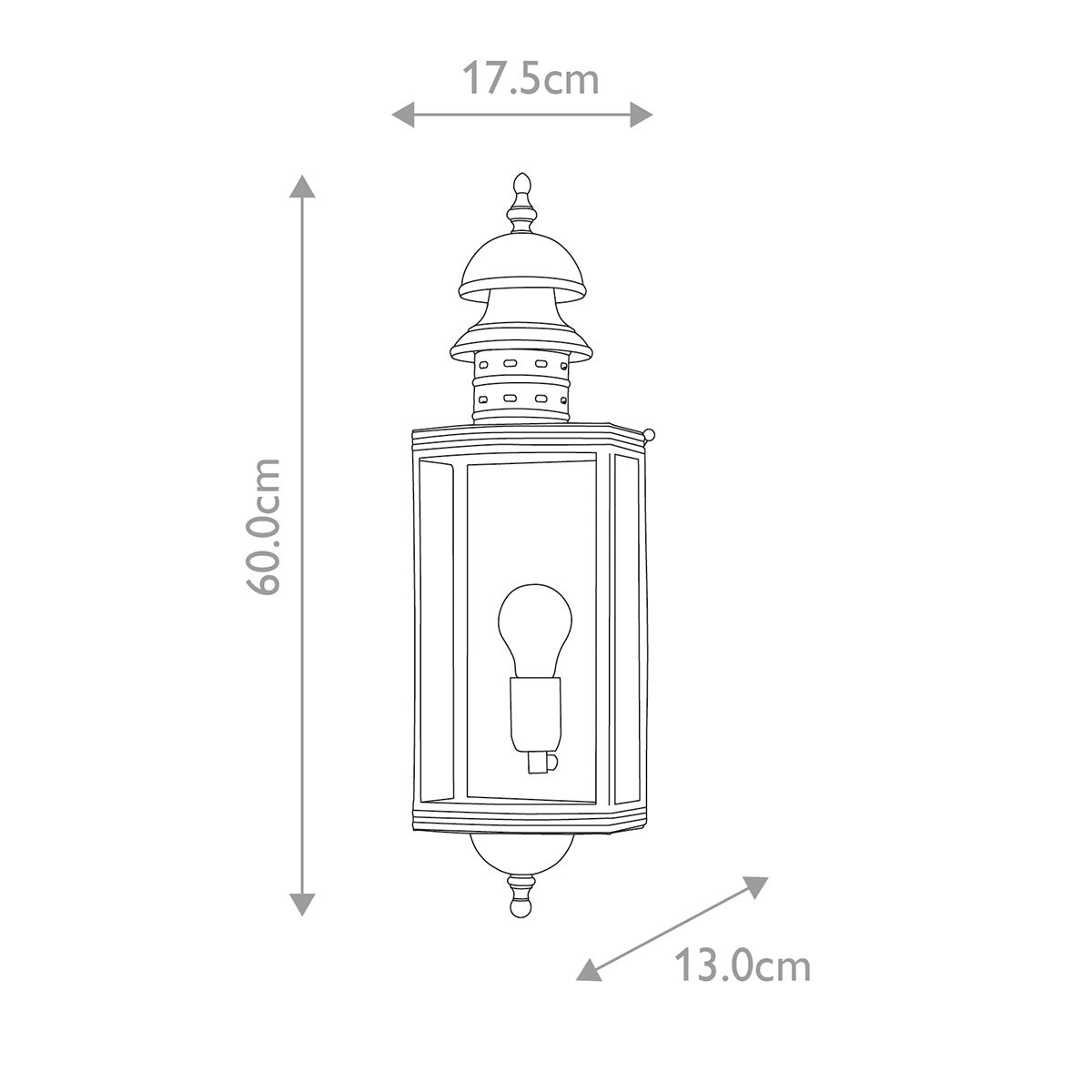 Downing Street 1 l Wandlaterne - gealtertes Messing - Elsteadlighting - DOWNING - STREET