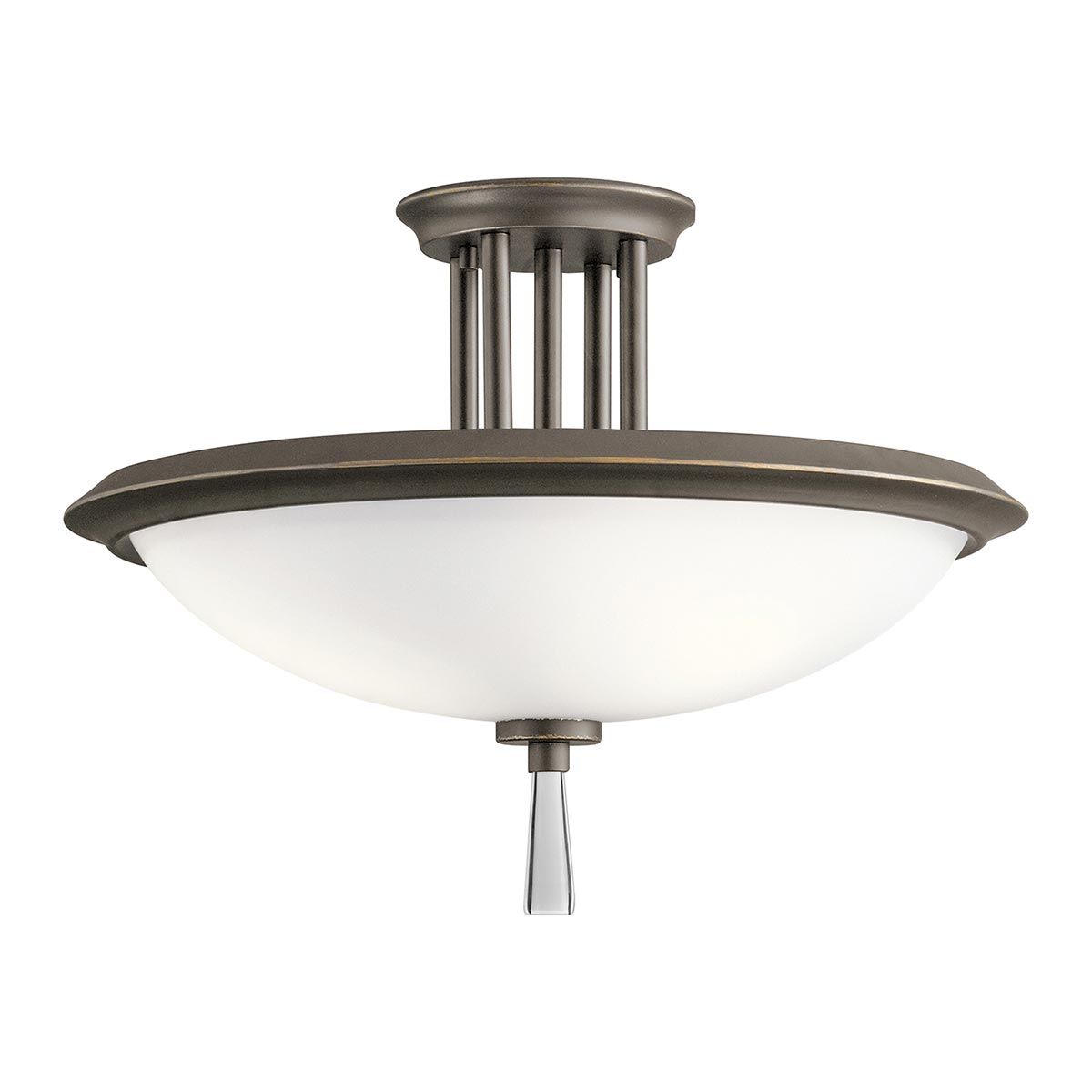 Dreyfus 3-flammige Halbdeckenleuchte - Olde Bronze - Elsteadlighting - leuchtengrosshandel24