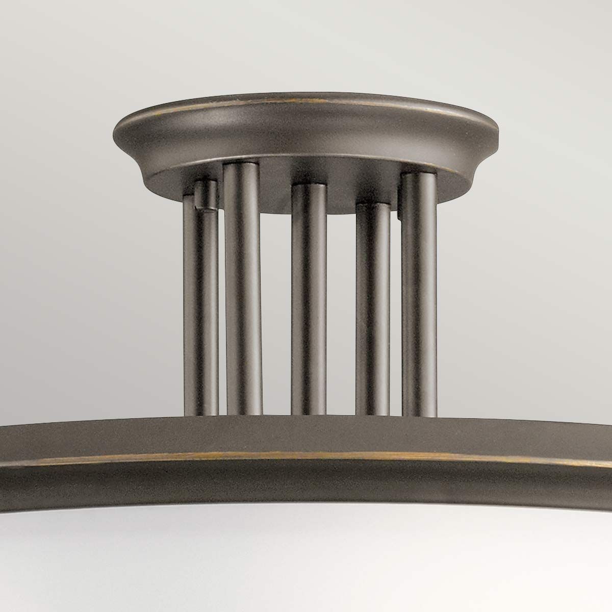 Dreyfus 3-flammige Halbdeckenleuchte - Olde Bronze - Elsteadlighting - leuchtengrosshandel24