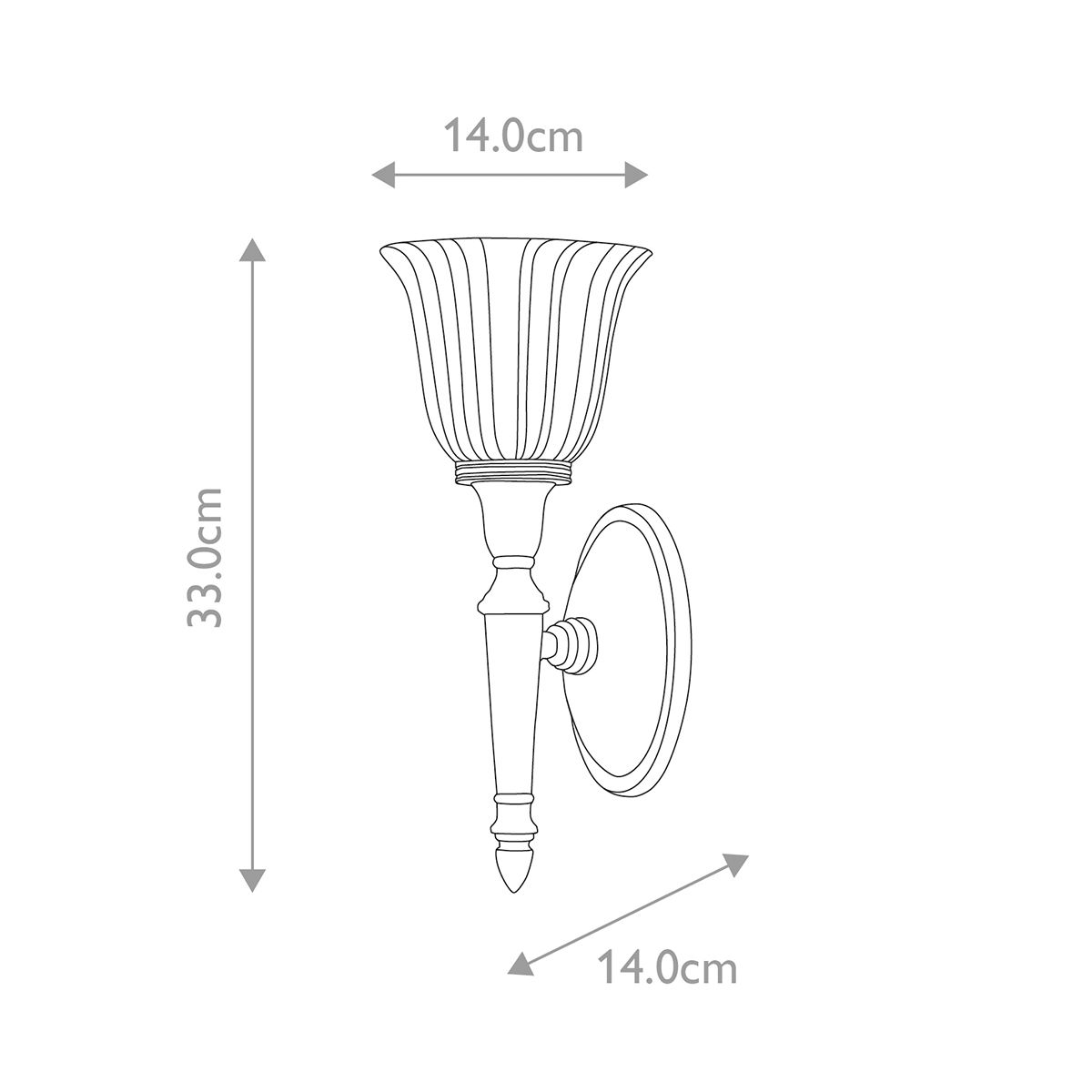 Dryden 1-flammige Wandleuchte - Poliertes Nickel - Elsteadlighting - leuchtengrosshandel24