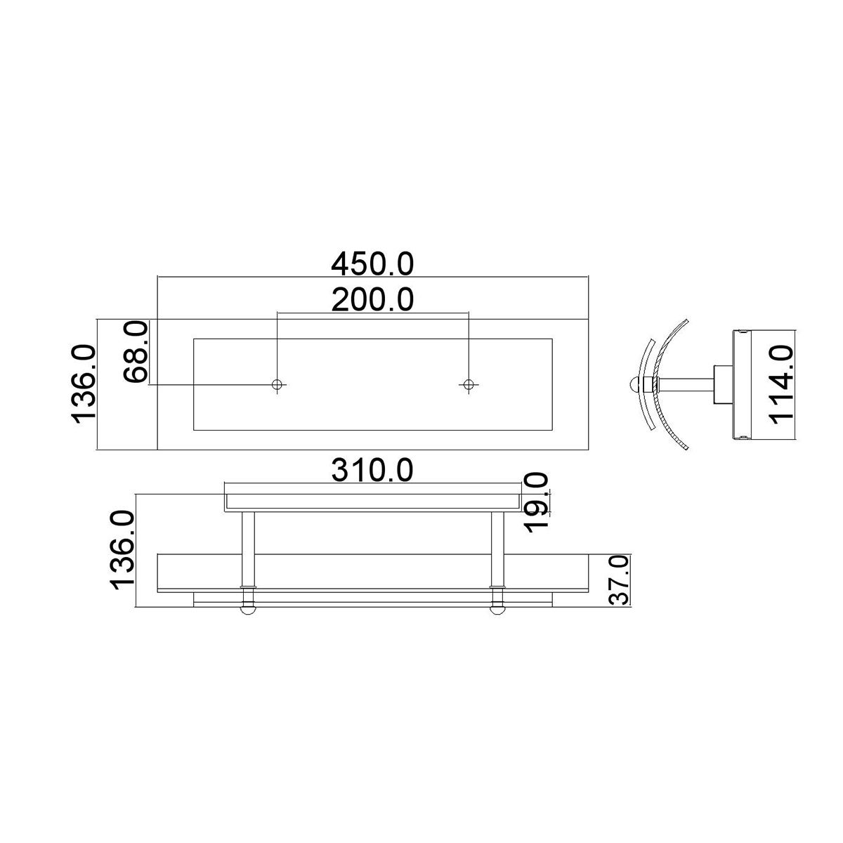 Duet 2-flammige Wandleuchte - Chrom poliert - Elsteadlighting - leuchtengrosshandel24