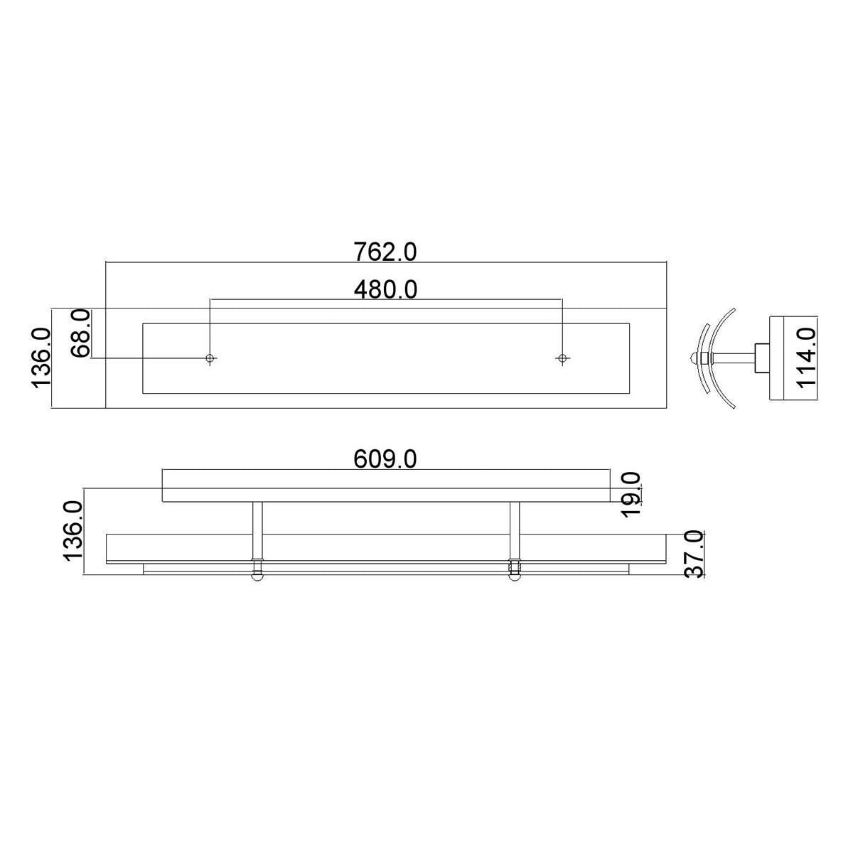 Duet 4-flammige Wandleuchte - Chrom poliert - Elsteadlighting - leuchtengrosshandel24