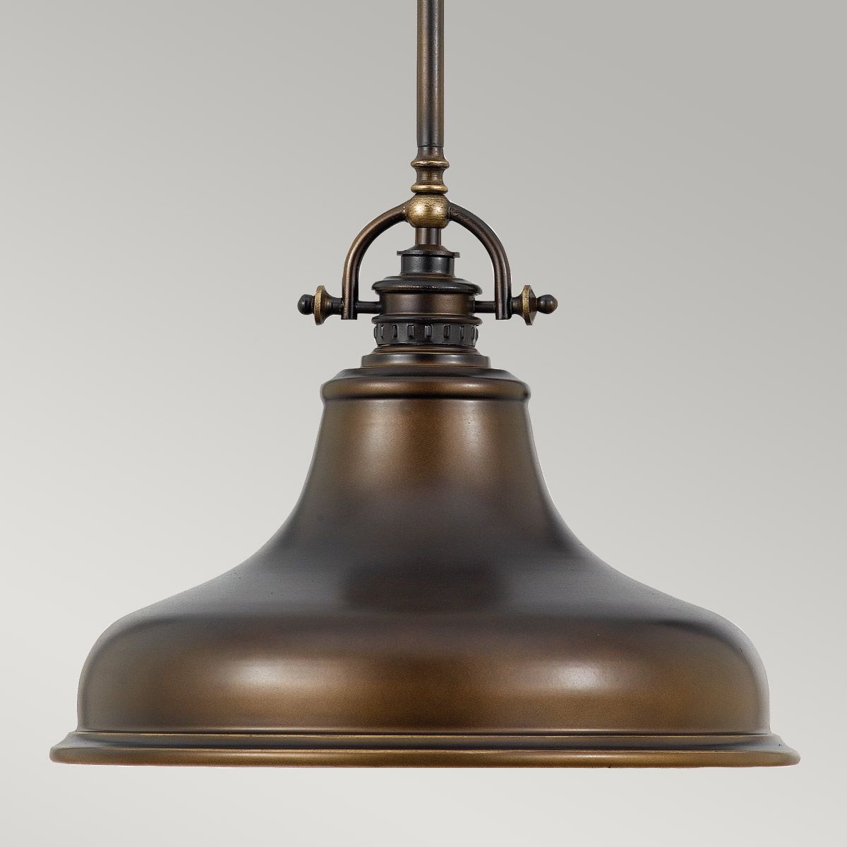 Emery 1-flammige Pendelleuchte, mittelgroß, Palladio-Bronze - Elsteadlighting - leuchtengrosshandel24