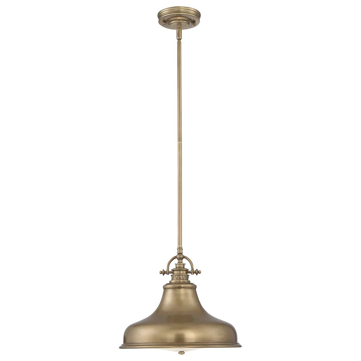 Emery 1-flammige Pendelleuchte, mittelgroß, verwittertes Messing - Elsteadlighting - leuchtengrosshandel24