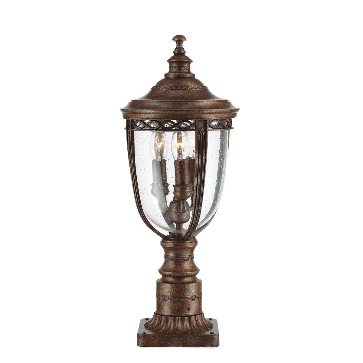 Englisches Zaumzeug mit 3 leichten, mittelgroßen Sockeln – Britische Bronze - Elsteadlighting - FE - EB3 - M - BRB