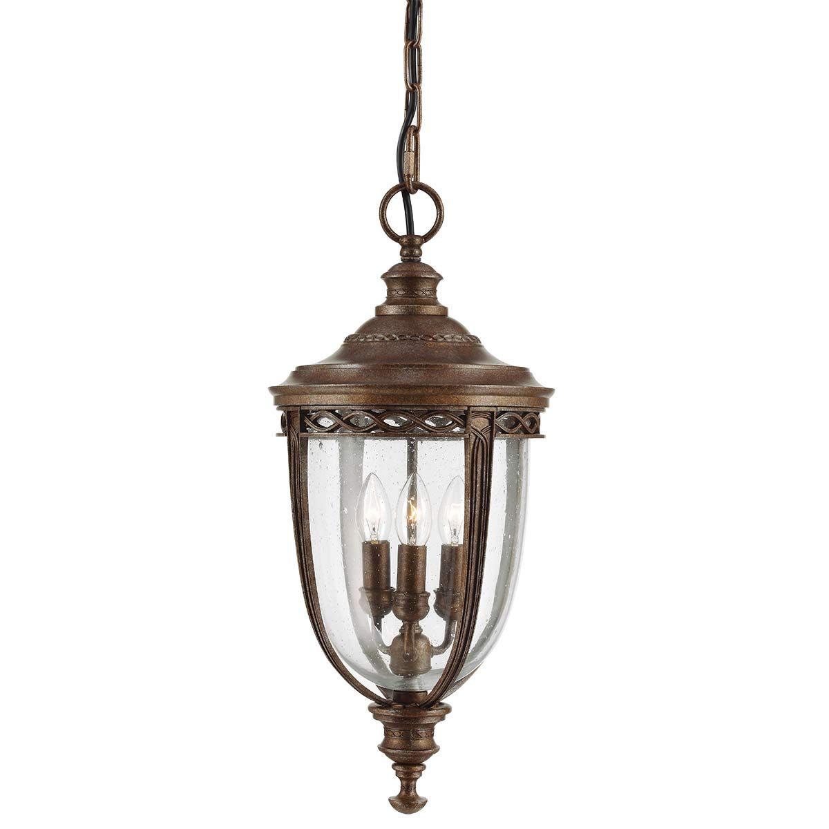 English Bridle 3 - flammige große Kettenlaterne - Britische Bronze - Elsteadlighting - FE - EB8 - L - BRB