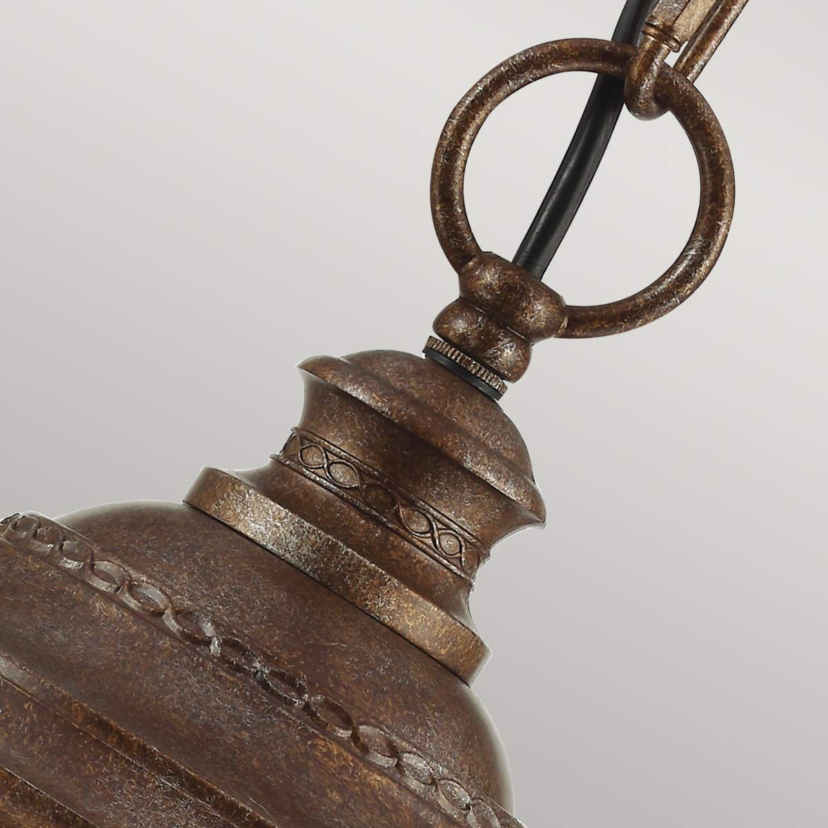 English Bridle 3 - flammige große Kettenlaterne - Britische Bronze - Elsteadlighting - FE - EB8 - L - BRB