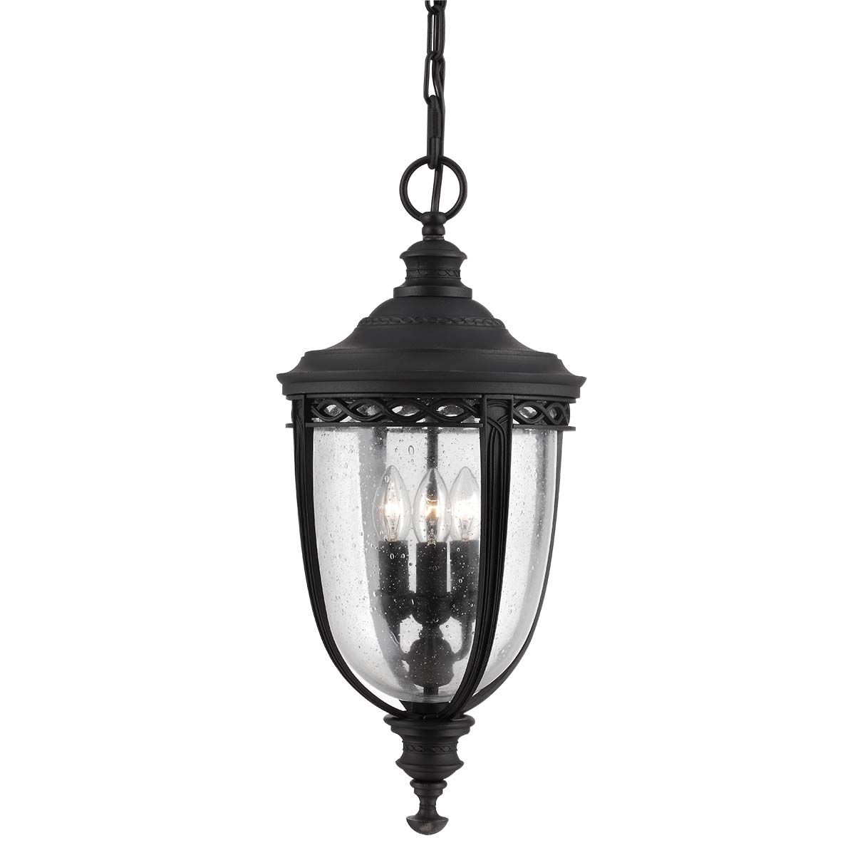 English Bridle 3 - flammige große Kettenlaterne - Schwarz - Elsteadlighting - FE - EB8 - L - BLK