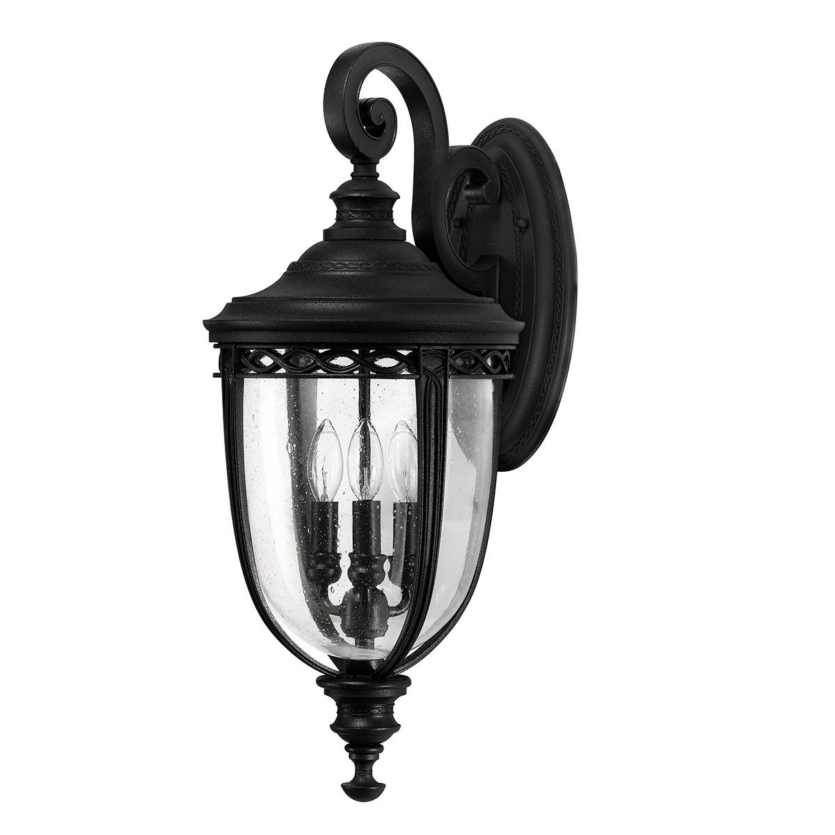 English Bridle 3 - flammige große Wandlaterne - Schwarz - Elsteadlighting - FE - EB2 - L - BLK