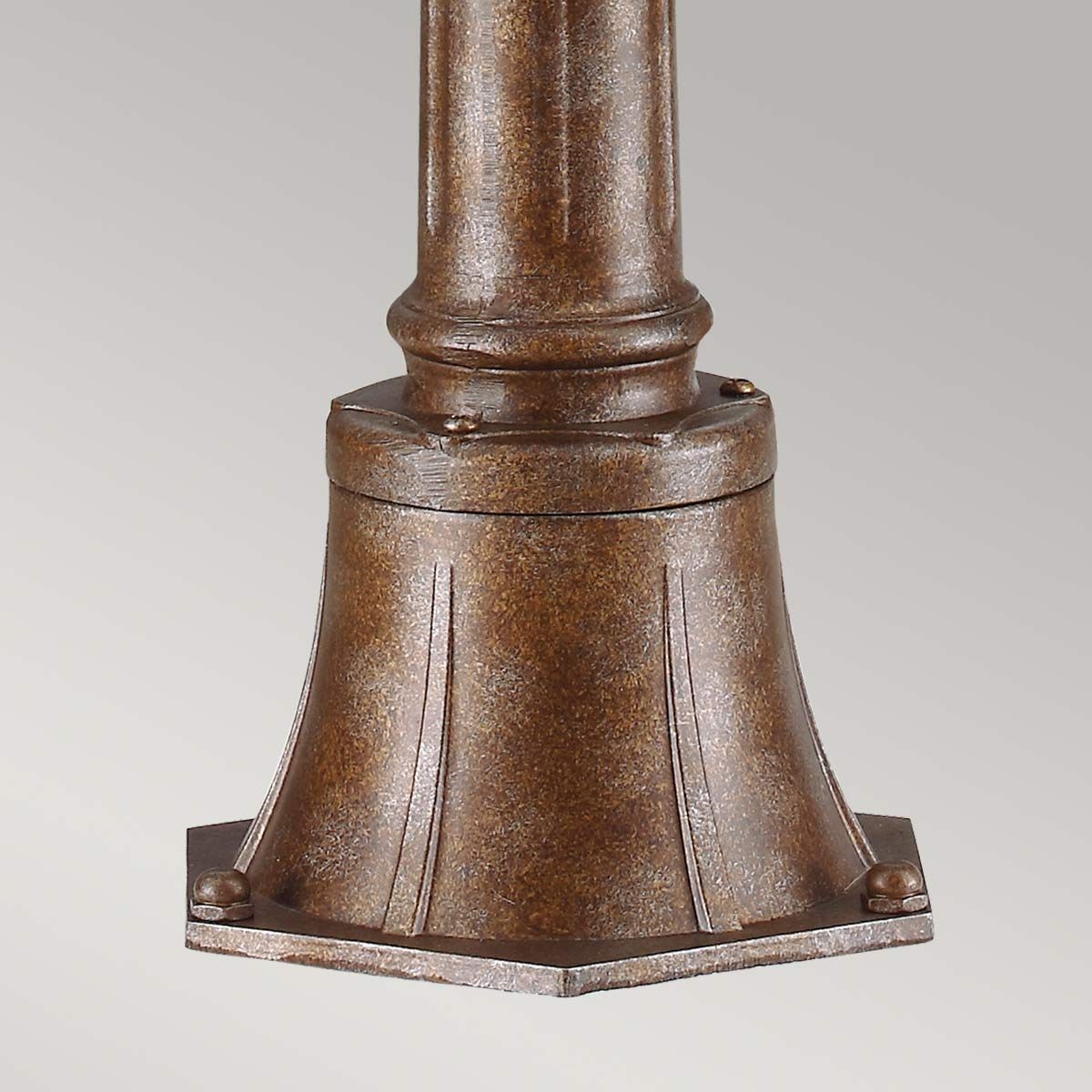 English Bridle 3 - flammige mittelgroße Säulenlaterne - Britische Bronze - Elsteadlighting - FE - EB4 - M - BRB
