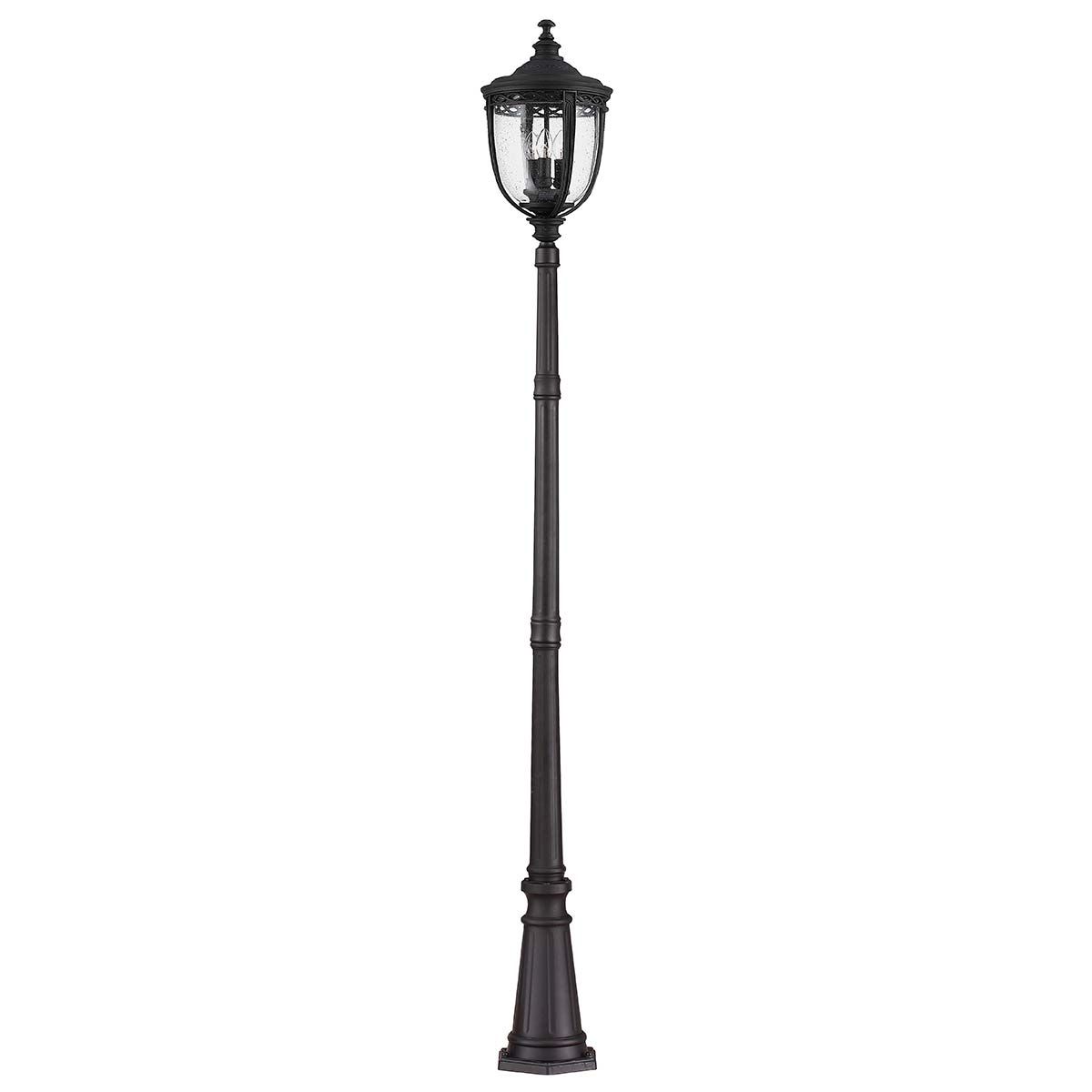 English Bridle 3 - flammiger großer Laternenpfahl - Schwarz - Elsteadlighting - FE - EB5 - L - BLK