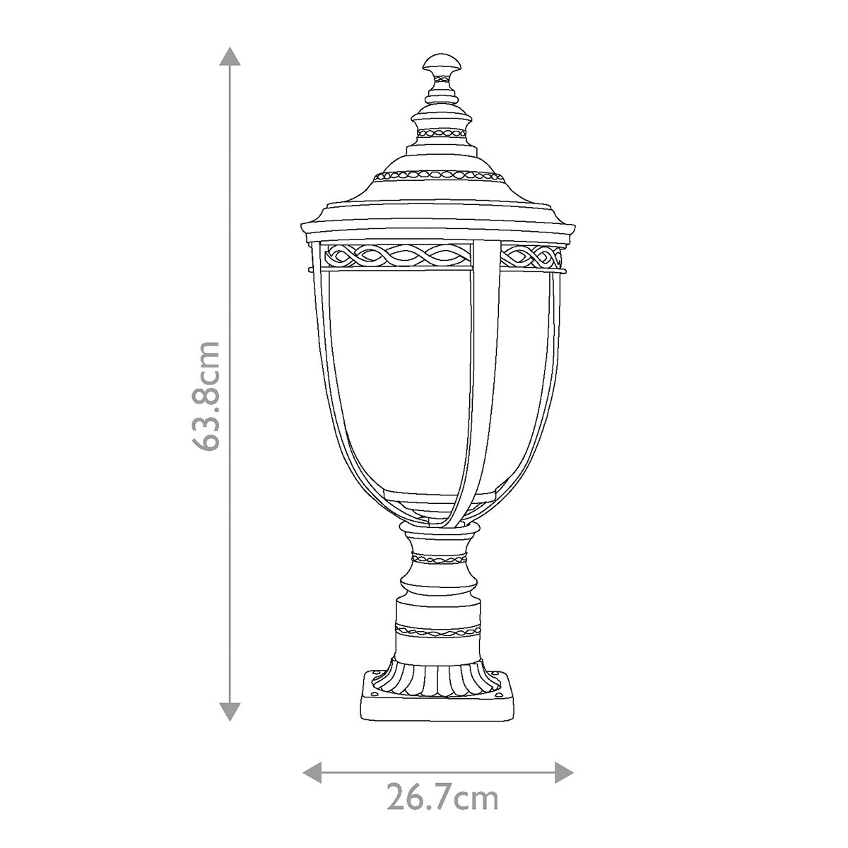 English Bridle 3 - flammiger großer Sockel - Britische Bronze - Elsteadlighting - FE - EB3 - L - BRB